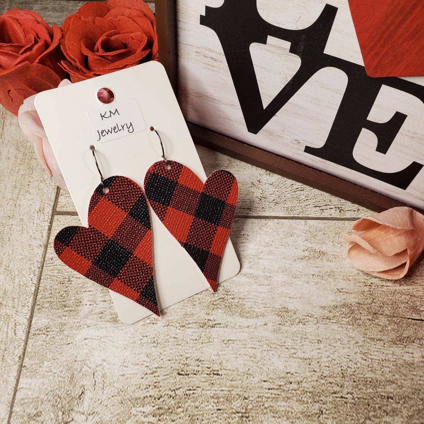 V-Day | Hearts | Buffalo Plaid | Faux Leather