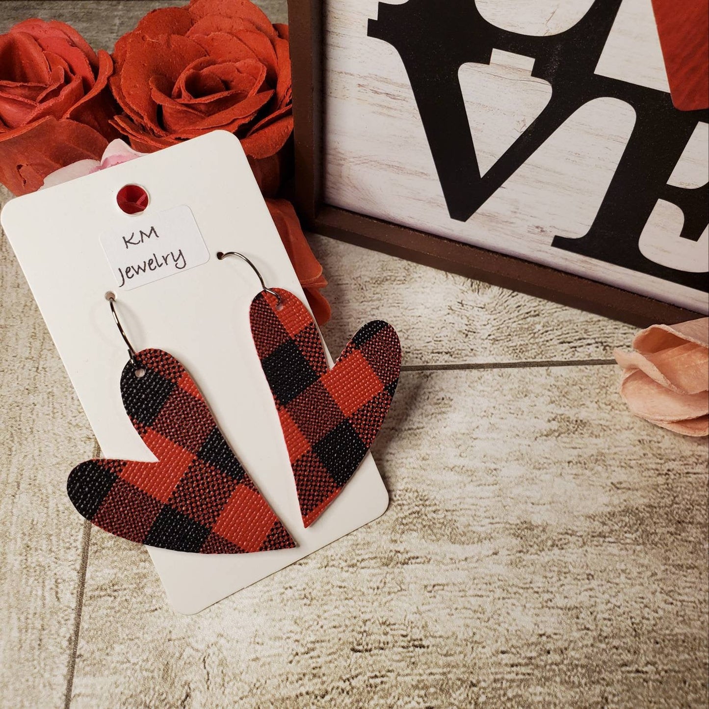 V-Day | Hearts | Buffalo Plaid | Faux Leather