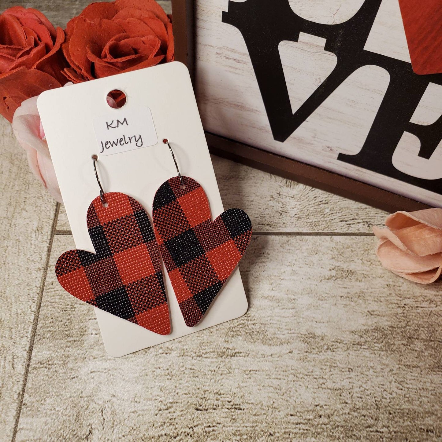 V-Day | Hearts | Buffalo Plaid | Faux Leather